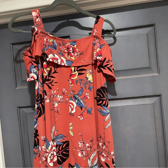 French Laundry Floral Orange Dress Large NWT - Picture 5 of 5
